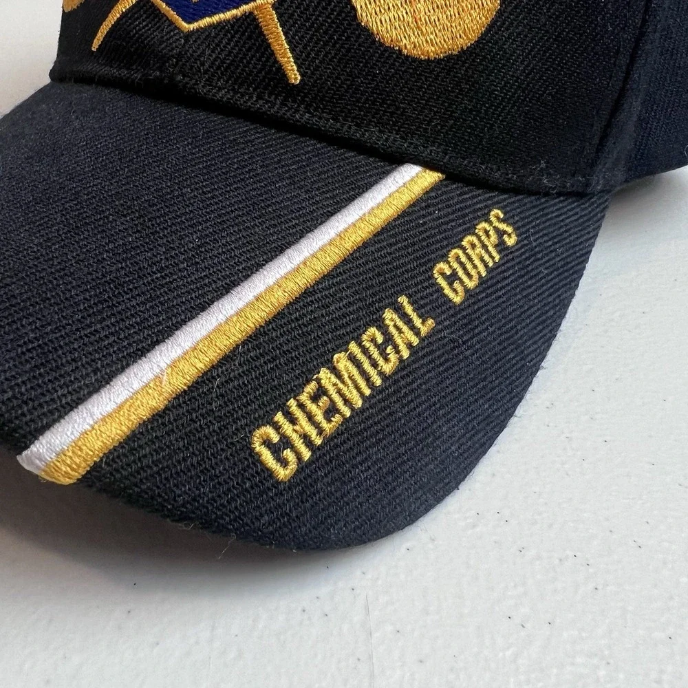 Chemical Corps Black Hat Cap Embroidered StrapBack KYS‎ Designs OSFM